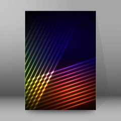 background report brochure Cover Pages A4 style abstract glow71