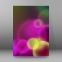 background report brochure Cover Pages A4 style abstract glow74