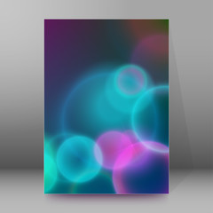 background report brochure Cover Pages A4 style abstract glow75