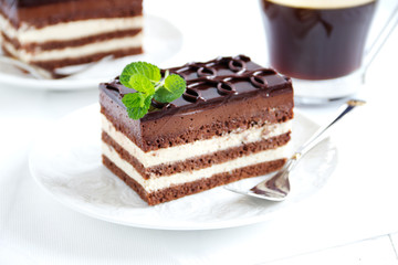 Chocolate and coffee cake 