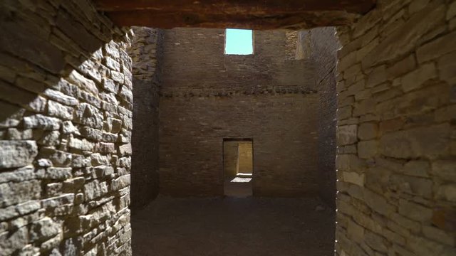 Motion Control Dolly Shot of Native American Ruin -Dolly In-