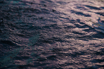 Water ripples, rain