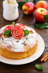 apple pie with vanilla cream.