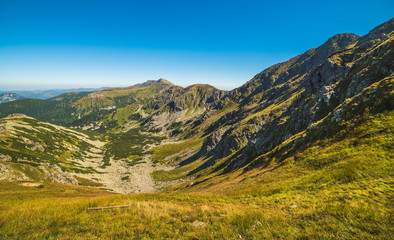Obraz premium Mountain Landscape. Under Chopok Mount with Dumbier Mount in Background. Low Tatras, Slovakia.