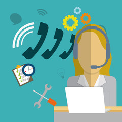 customer support service icons vector illustration design