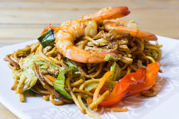 fried noodle asian food on the table