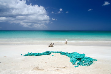 Abandoned fishnet at Ffryes beach - 2