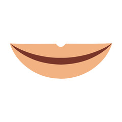Lips icon. Mouth cartoon and smile theme. Isolated design. Vector illustration