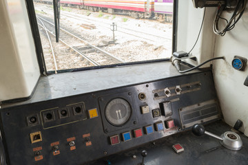 Cockpit of Thai train
