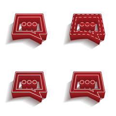 ikona 3D z obrysem zestaw © vempireart