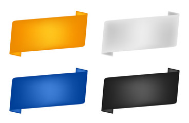 set of colored ribbons for label. eps 10 vector illustration