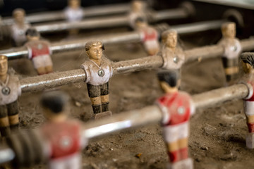 Old Table Soccer Set in a Barn