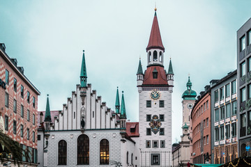 Fototapeta na wymiar Munich buildings and houses, Germany