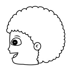 Boy cartoon face icon. Kid child little and people theme. Isolated design. Vector illustration