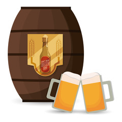 premium quality craft brew beer vector illustration design
