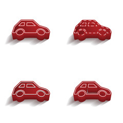 ikona 3D z obrysem zestaw © vempireart