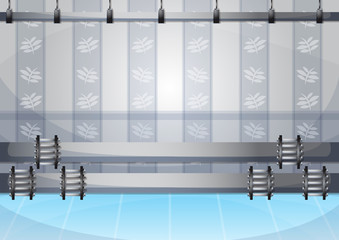 cartoon vector illustration water pipe wall with separated layers in 2d graphic