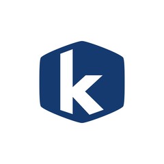 Letter k in polygon logo design