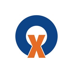 Letter X in circle logo design