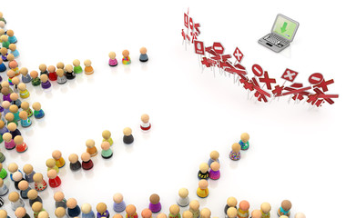 Cartoon Crowd, Laptop Restricted