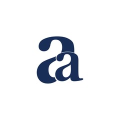 aa letter initial logo design