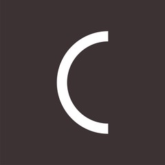 C letter line initial logo design