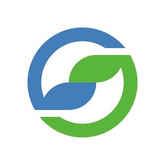 Abstract s in the circle logo design