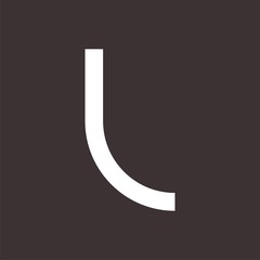 L letter line initial logo design