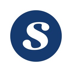 S Letter in circle logo design