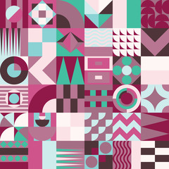 Obraz premium Geometric mosaic seamless pattern