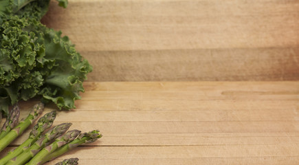 kale and asparagus 