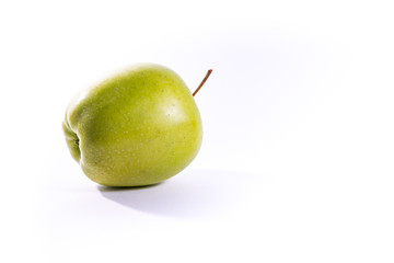 Granny Smith Green Bright Apple Fruit Healthy Food White Isolate