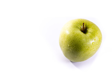 Granny Smith Green Bright Apple Fruit Healthy Food White Isolate