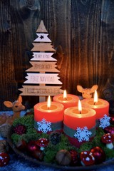 Weihnachtsdekoration - Adventskerzen 