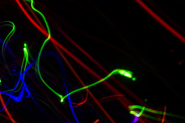 multicolored light streaks
