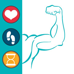 fitness app technology icons vector illustration design