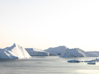 glaciers are at Greenland icefjord