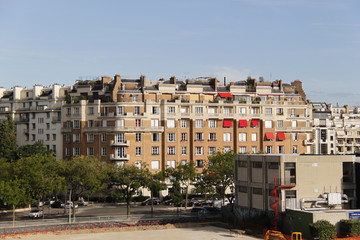 Fototapeta premium Chantier de construction, Porte d'Auteuil à Paris