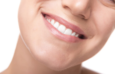 Obraz premium Beautiful wide smile of young woman.