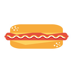 delicious hot dog isolated icon vector illustration design