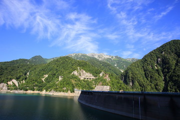 Obraz na płótnie Canvas Mt.Tateyama from Kurobe dam in Japan