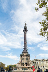 Fototapeta na wymiar Columbus Statue in Barcelona