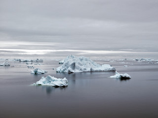 glaciers are at Greenland icefjord