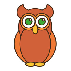 owl bird isolated icon vector illustration design
