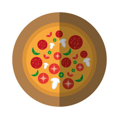 delicious italian pizza isolated icon vector illustration design