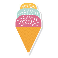 delicious sweet ice cream vector illustration design