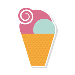 delicious sweet ice cream vector illustration design
