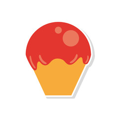 delicious cupcake sweet icon vector illustration design