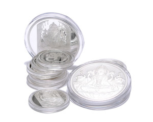 Diwali silver coins