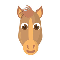 horse animal farm isolated icon vector illustration design